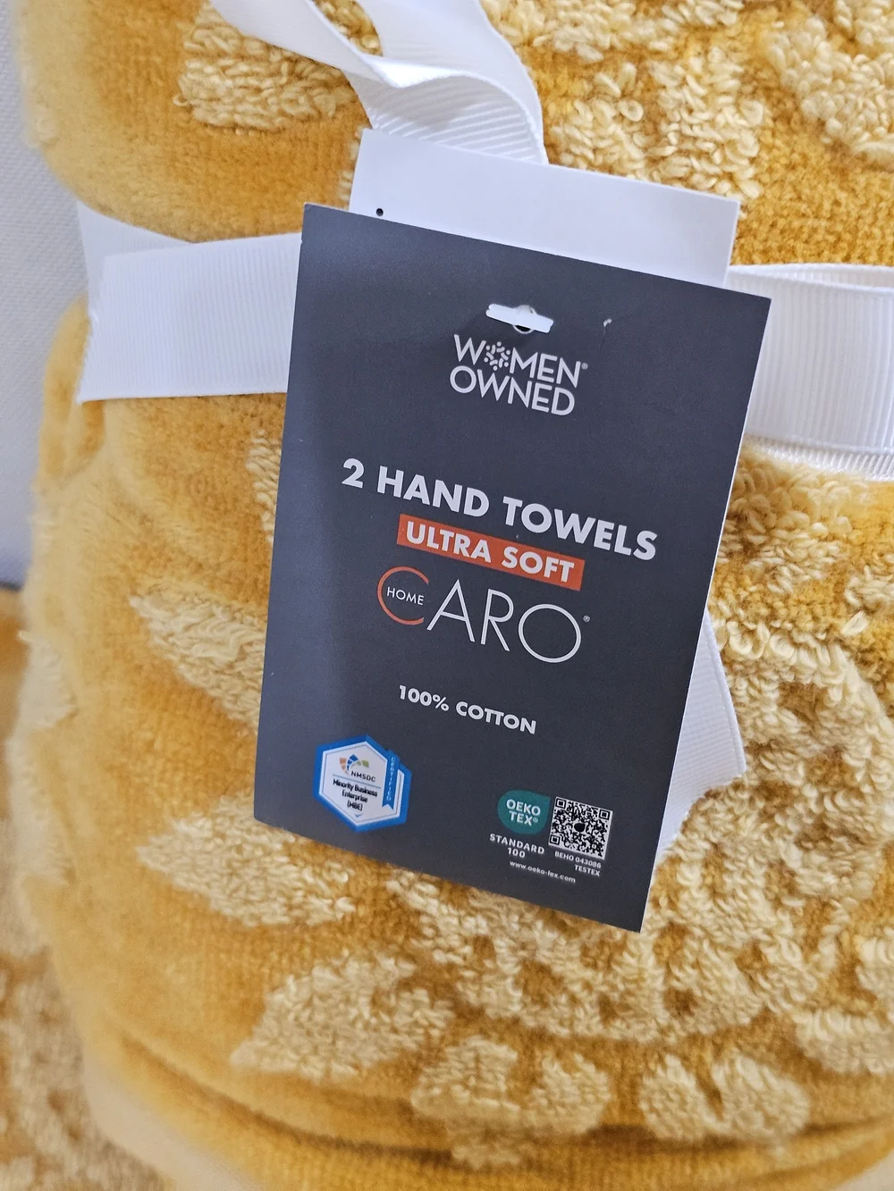 Sunflower Yellow Bath Towel Set - Ultra Soft Caro Set Of 4